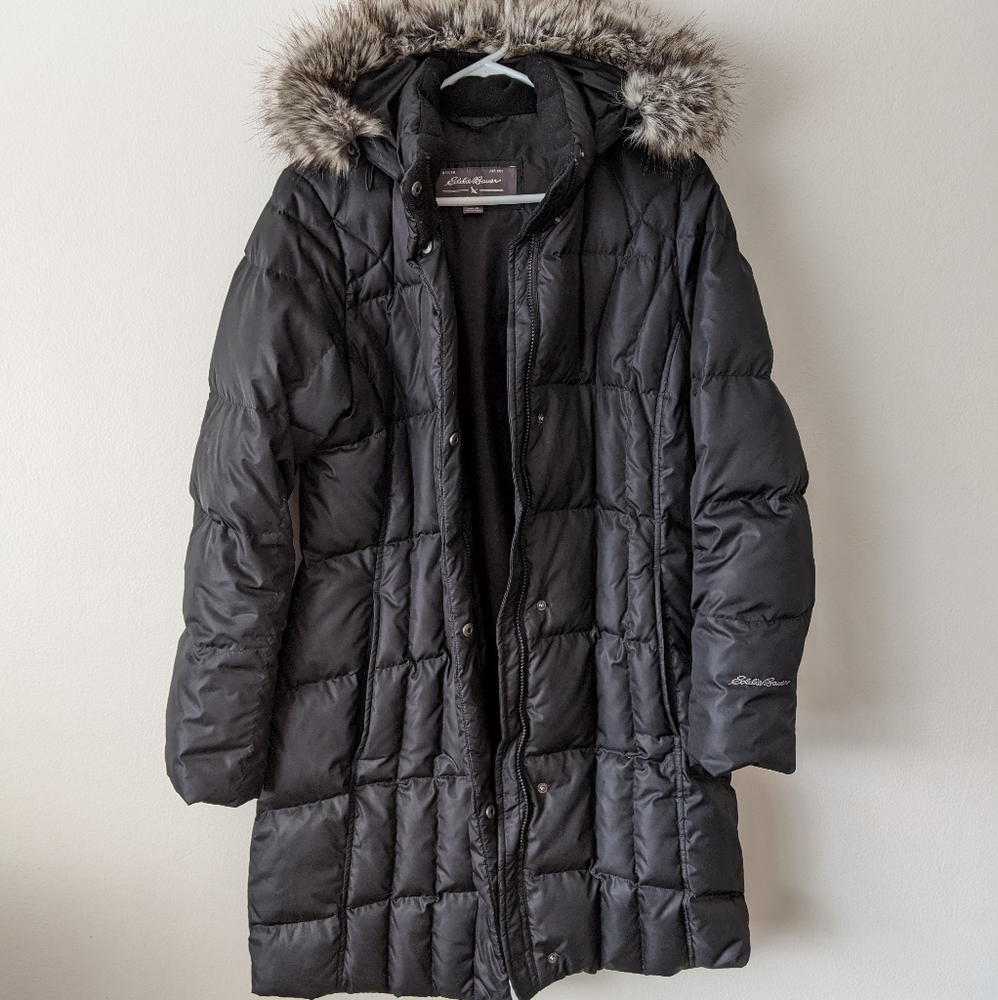 Eddie Bauer Women's Lodge Down Parka-Black-Size M